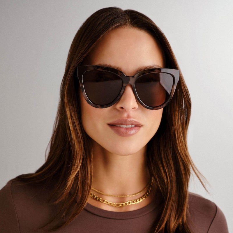 Le Specs Liar Lair Sunglasses - Volcanic Tort, Cat Eye, Women's, Contemporary 90s Style - Image 3